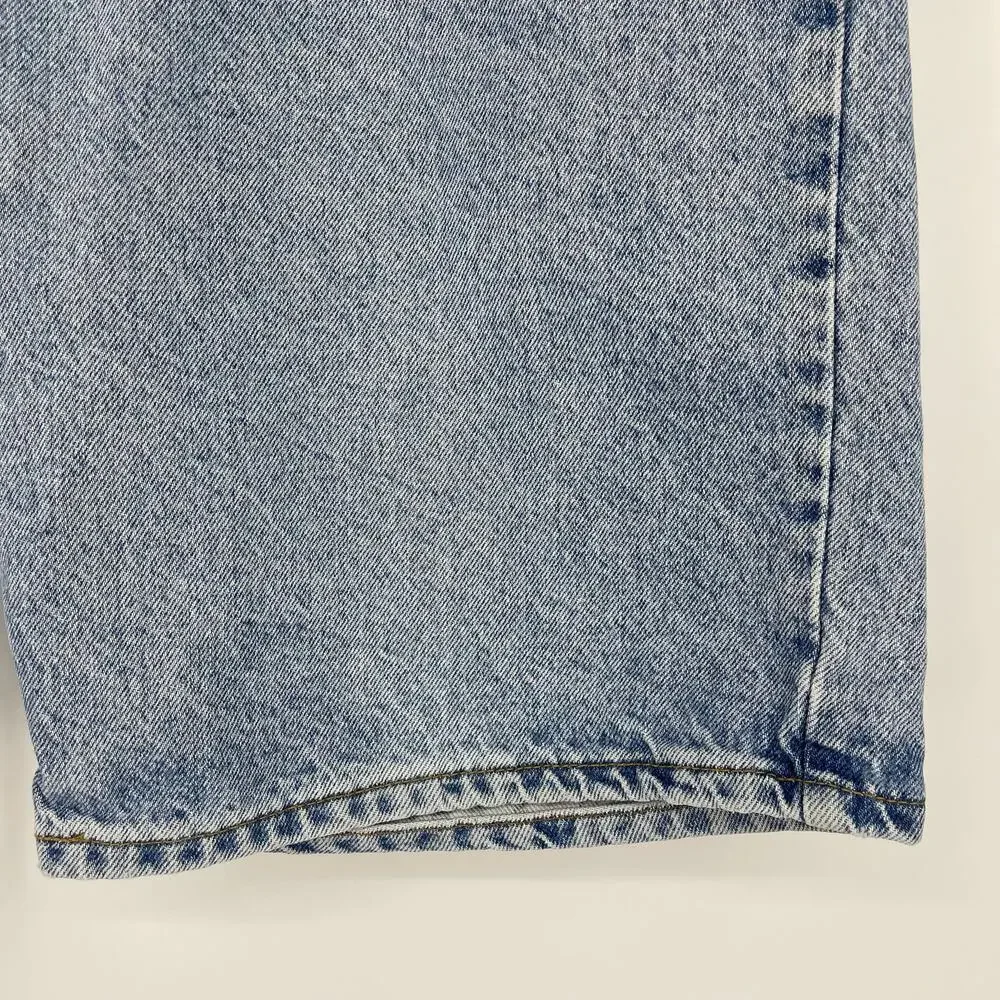 Vintage Orange Tab Levi’s 550 Light Wash Denim Shorts Sz 38 Baggy Y2K Dad Shorts